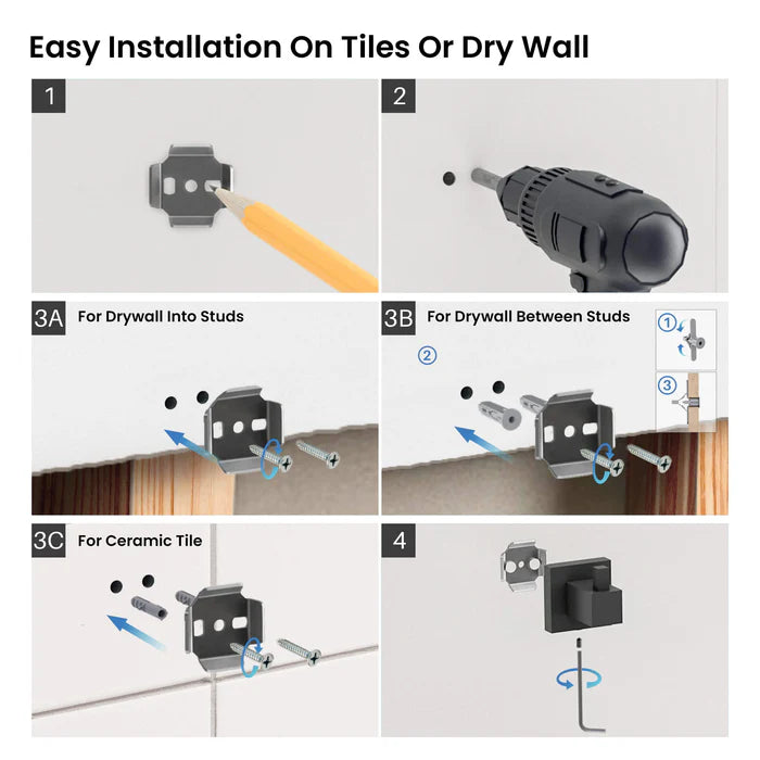 Casa Fixtures - Bathroom Accessories - Quadra Bathroom Towel & Robe Hook (CBA-1501)