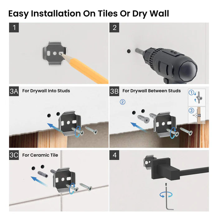 Casa Fixtures - Bathroom Accessories - Quadra 10 inch Bathroom Towel Holder (CBA-1503)