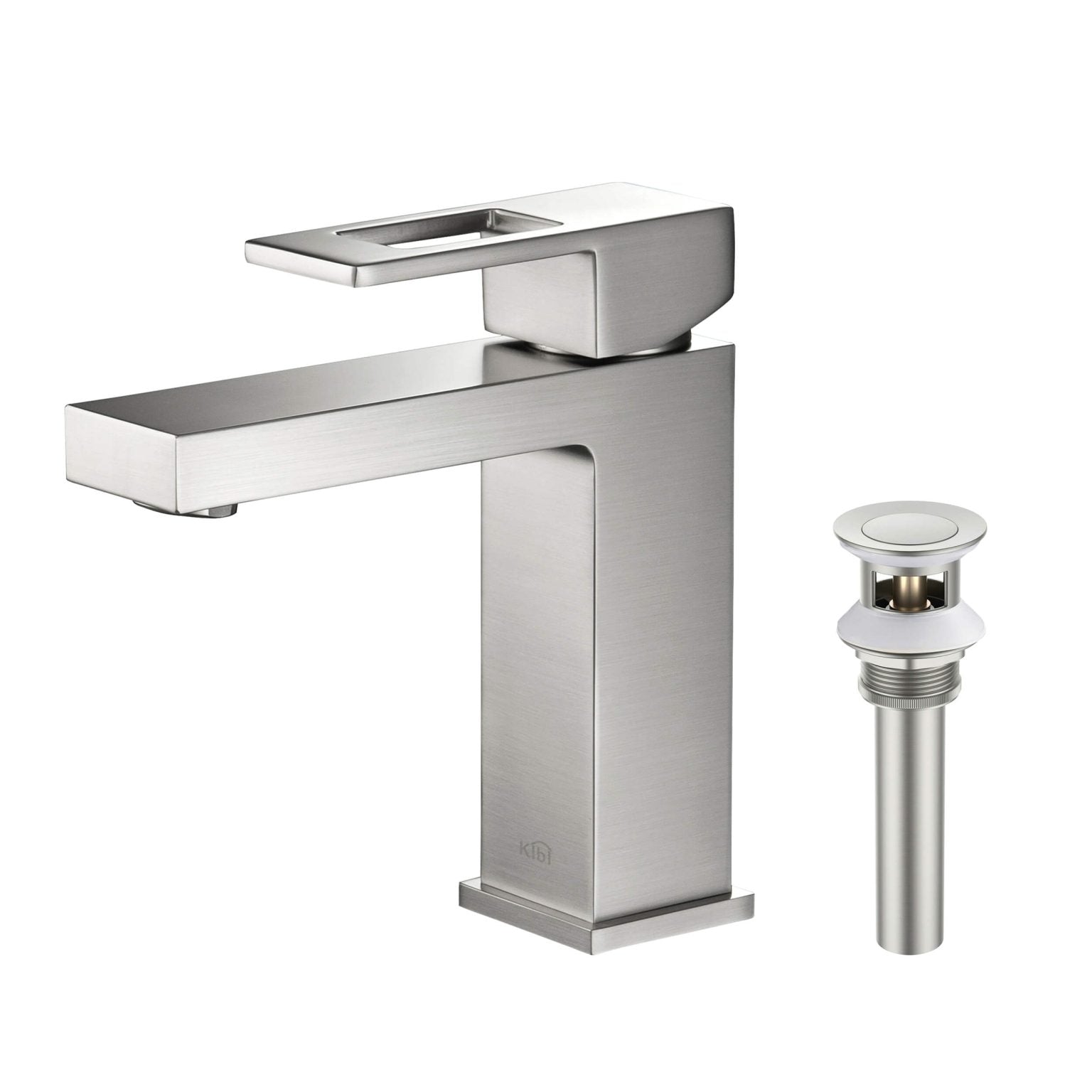 KIBI Cubic Brass Single Handle Bathroom Vanity Faucet, Lavatory Faucet – KBF1002