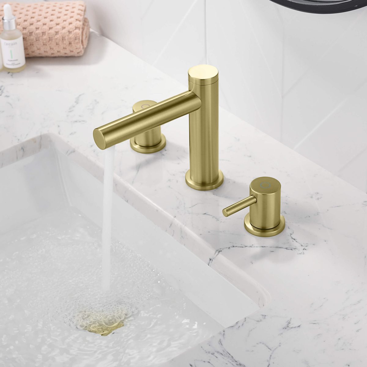 KIBI Circular 8″ Bathroom Widespread Faucet with Drain Assembly – KBF1025