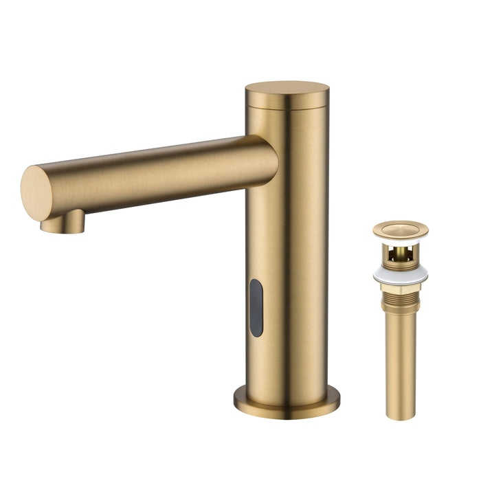 Casa Fixtures - Bathroom Faucet - Halo Touchless Bathroom Vanity Sink Faucet with Pop-Up Drain - Plug-In or Battery Powered (CBF-1029)