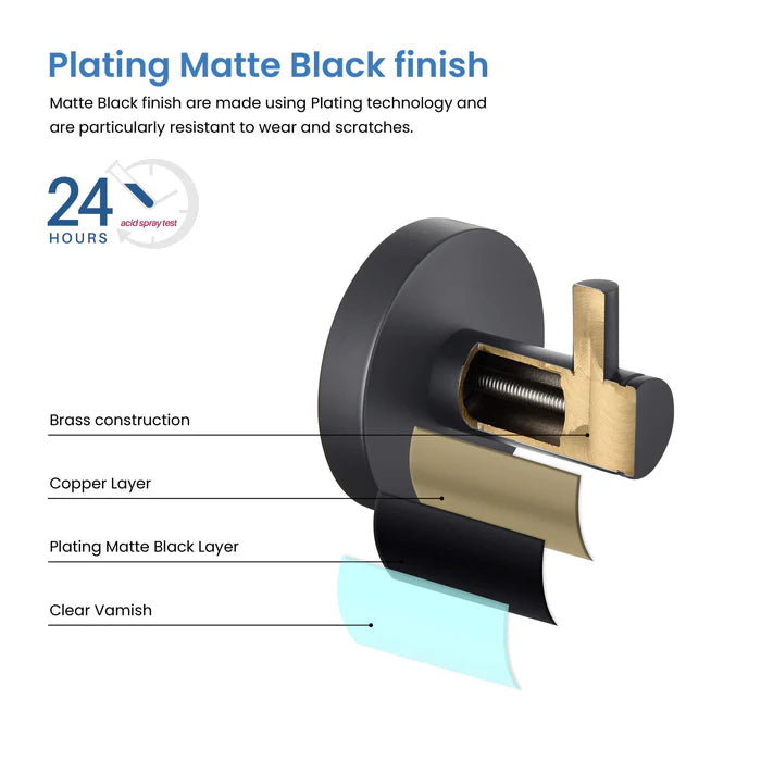 Casa Fixtures - Bathroom Accessories - Halo Bathroom Towel & Robe Hook (CBA-1401)