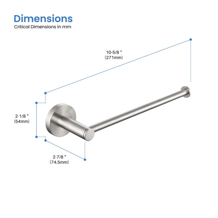 Casa Fixtures - Bathroom Accessories - Halo 10 inch Bathroom Towel Holder (CBA-1403)