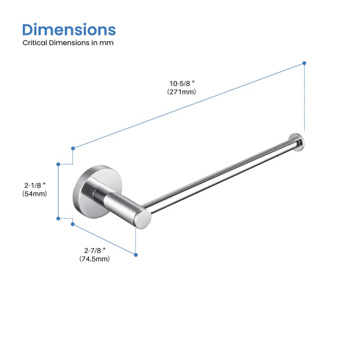 Casa Fixtures - Bathroom Accessories - Halo 10 inch Bathroom Towel Holder (CBA-1403)