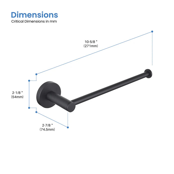 Casa Fixtures - Bathroom Accessories - Halo 10 inch Bathroom Towel Holder (CBA-1403)