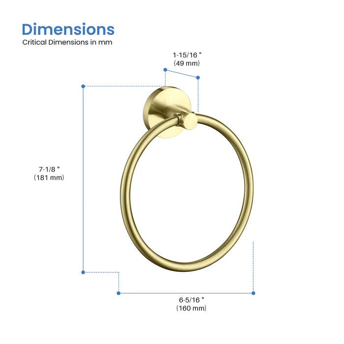 Casa Fixtures - Bathroom Accessories - Halo Bathroom Towel Ring (CBA-1406)