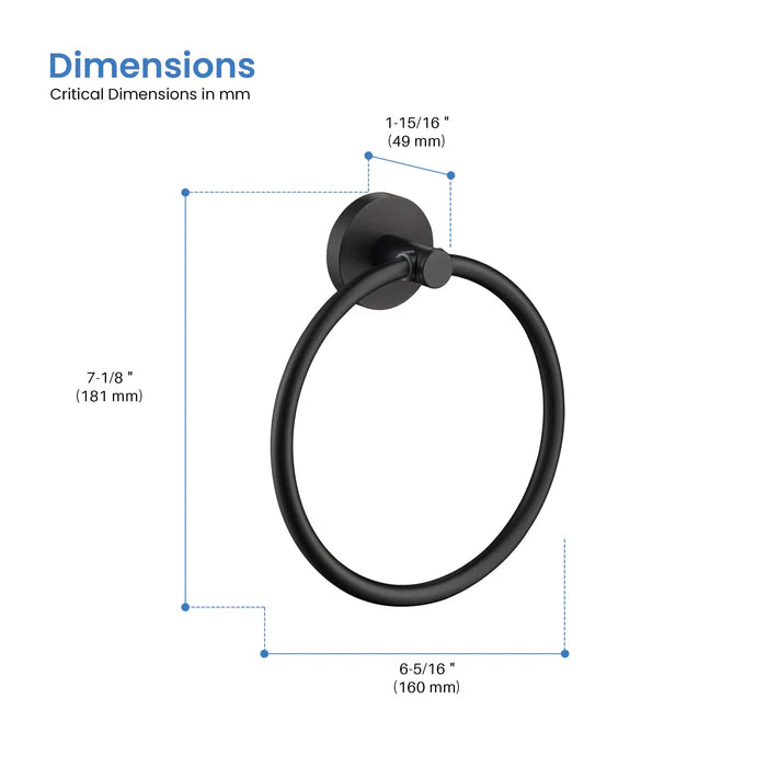 Casa Fixtures - Bathroom Accessories - Halo Bathroom Towel Ring (CBA-1406)