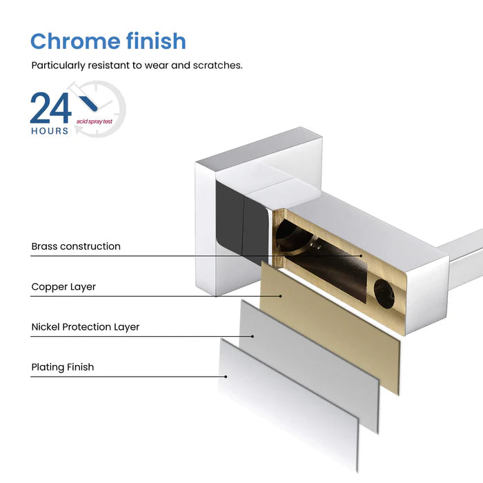 Casa Fixtures - Bathroom Accessories - Quadra Bathroom Toilet Paper Holder (CBA-1502)