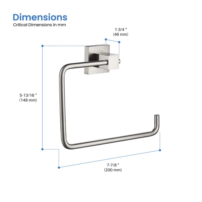 Casa Fixtures - Bathroom Accessories - Quadra Bathroom Towel Ring (CBA-1506)