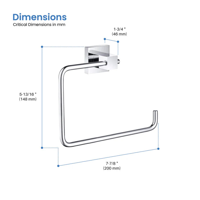 Casa Fixtures - Bathroom Accessories - Quadra Bathroom Towel Ring (CBA-1506)