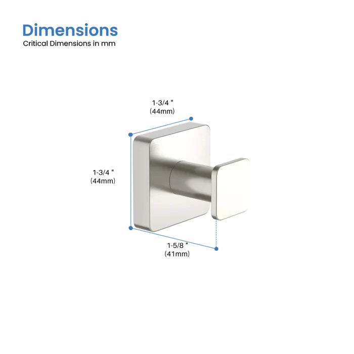 Casa Fixtures - Bathroom Accessories - Fusion Bathroom Towel & Robe Hook (CBA-1601)