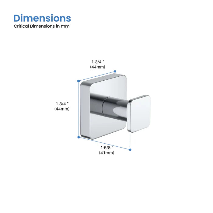 Casa Fixtures - Bathroom Accessories - Fusion Bathroom Towel & Robe Hook (CBA-1601)