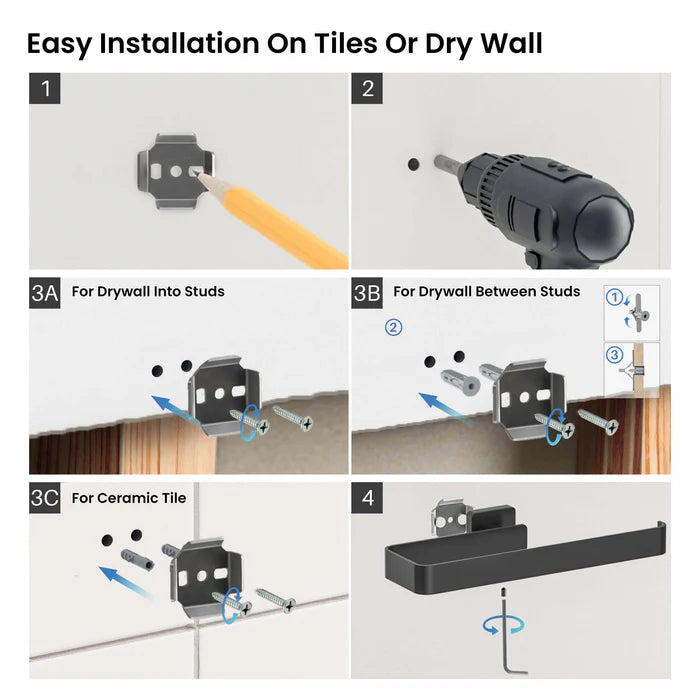 Casa Fixtures - Bathroom Accessories - Fusion 10 inch Bathroom Towel Bar (CBA-1603)
