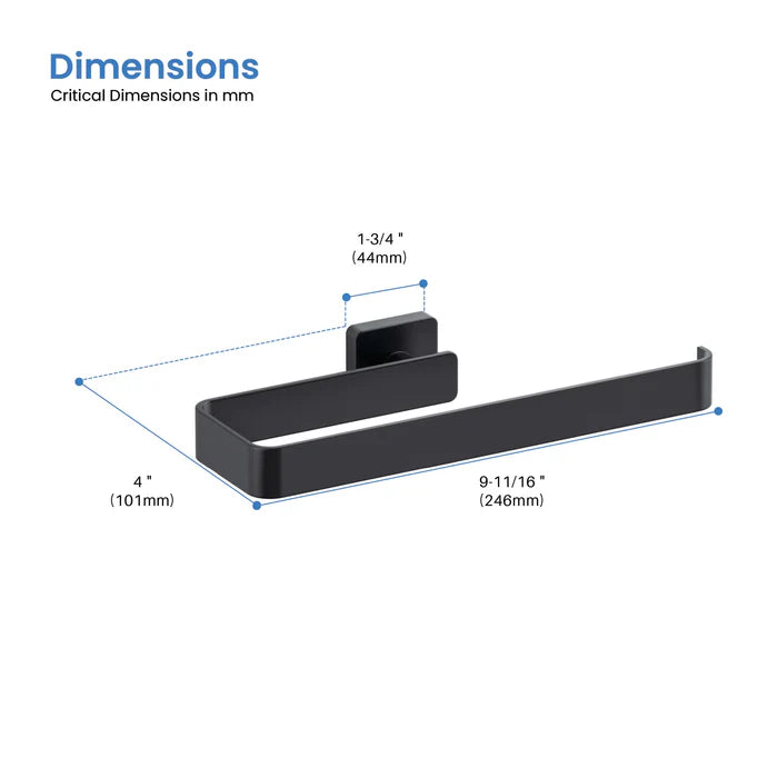 Casa Fixtures - Bathroom Accessories - Fusion 10 inch Bathroom Towel Bar (CBA-1603)
