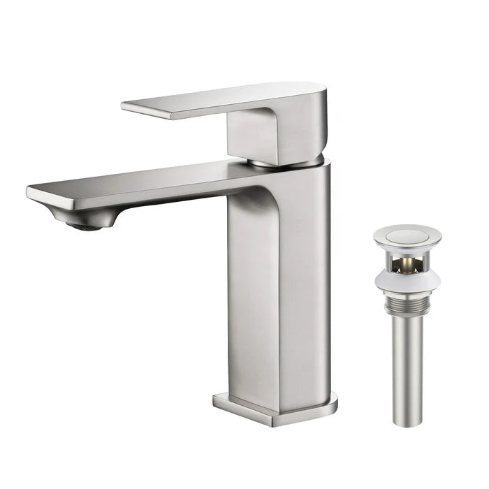 Casa Fixtures - Bathroom Faucet - Aurora Single Handle Bathroom Vanity Sink Faucet with Pop Up Drain (CBF-1001)