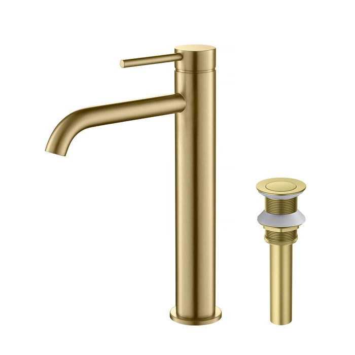 Casa Fixtures - Bathroom Faucet - Halo Single Handle Bathroom Vessel Sink Faucet with Pop Up Drain (CBF-1009)
