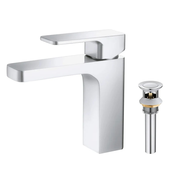 Casa Fixtures - Bathroom Faucet - Fusion Single Handle Bathroom Vanity Sink Faucet with Pop Up Drain (CBF-1017)