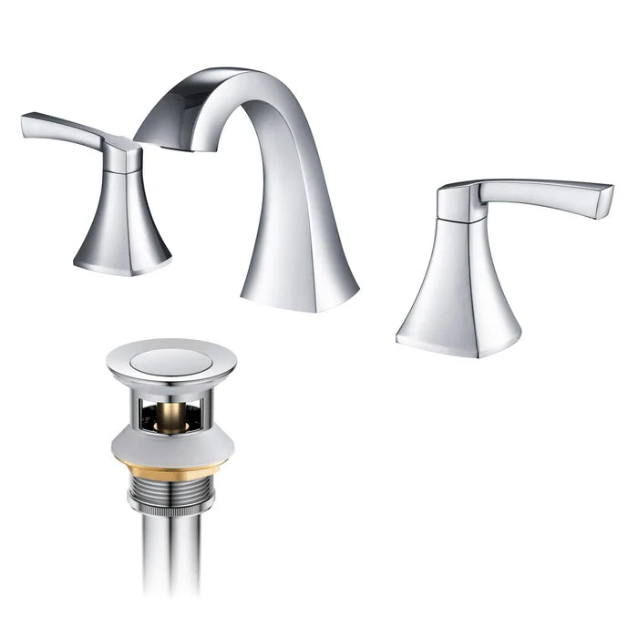 Casa Fixtures - Bathroom Faucet - Vermont 8" Widespread Bathroom Sink Faucet with Drain Assembly (CBF-1022)