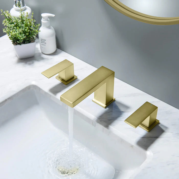 Casa Fixtures - Bathroom Faucet - Quadra 8" Widespread Bathroom Sink Faucet with Drain Assembly (CBF-1024)