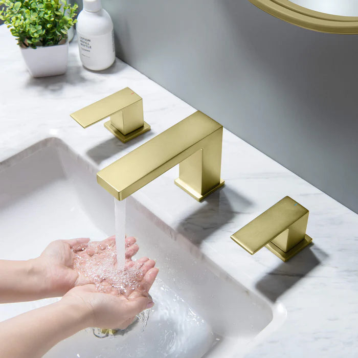 Casa Fixtures - Bathroom Faucet - Quadra 8" Widespread Bathroom Sink Faucet with Drain Assembly (CBF-1024)