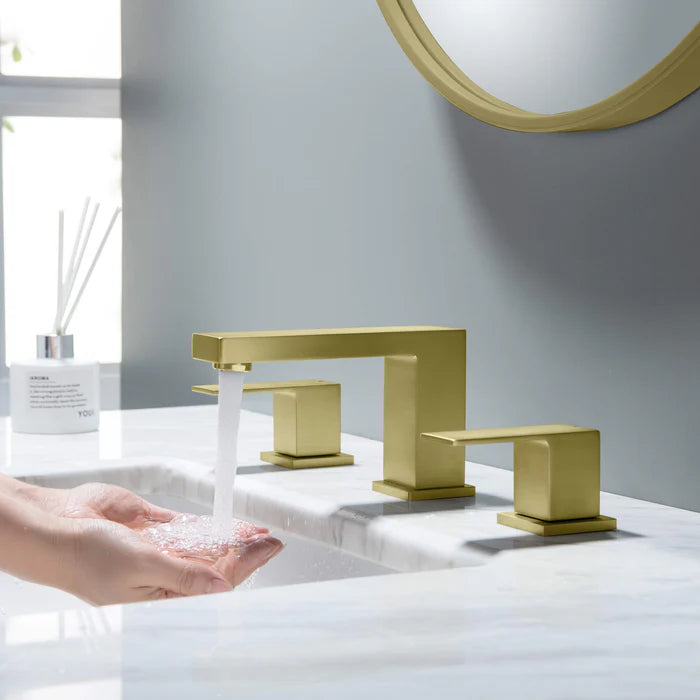 Casa Fixtures - Bathroom Faucet - Quadra 8" Widespread Bathroom Sink Faucet with Drain Assembly (CBF-1024)