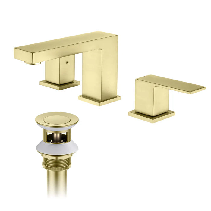 Casa Fixtures - Bathroom Faucet - Quadra 8" Widespread Bathroom Sink Faucet with Drain Assembly (CBF-1024)