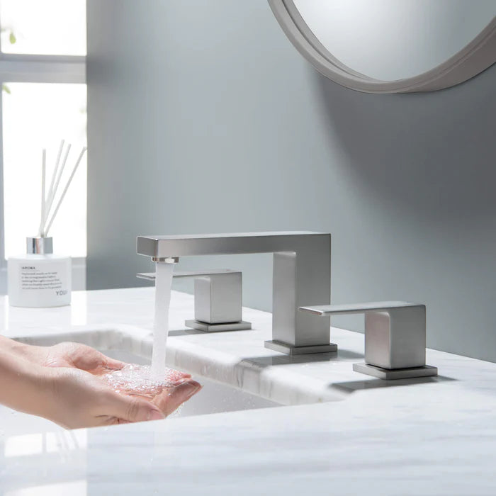 Casa Fixtures - Bathroom Faucet - Quadra 8" Widespread Bathroom Sink Faucet with Drain Assembly (CBF-1024)