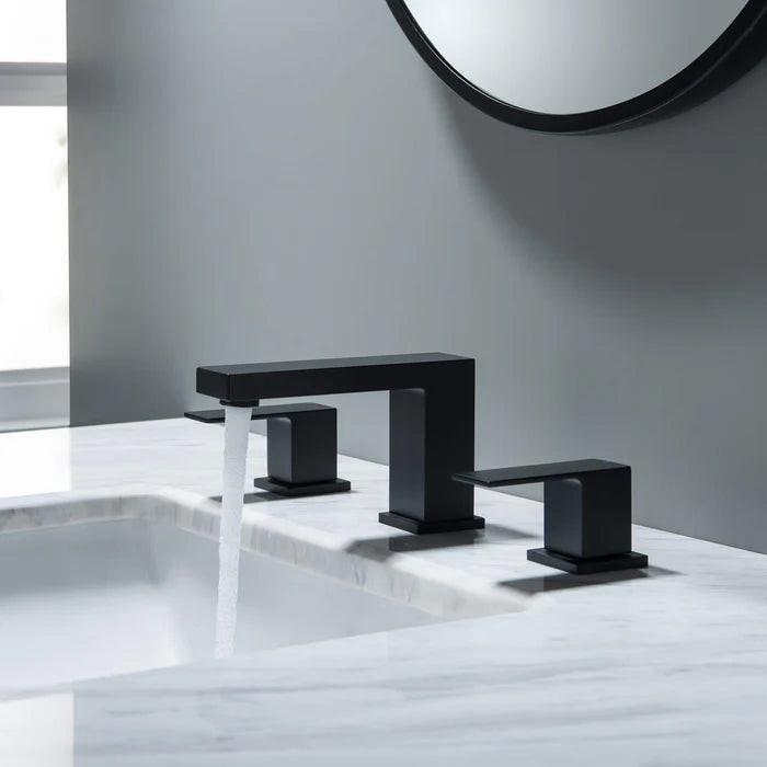 Casa Fixtures - Bathroom Faucet - Quadra 8" Widespread Bathroom Sink Faucet with Drain Assembly (CBF-1024)