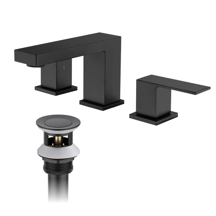 Casa Fixtures - Bathroom Faucet - Quadra 8" Widespread Bathroom Sink Faucet with Drain Assembly (CBF-1024)