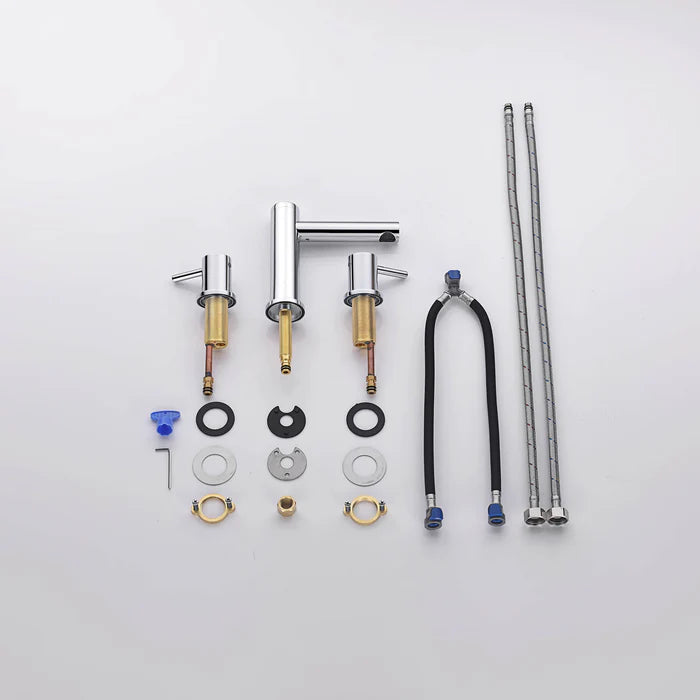 Casa Fixtures - Bathroom Faucet - Halo 8" Widespread Bathroom Sink Faucet with Drain Assembly (CBF-1025)
