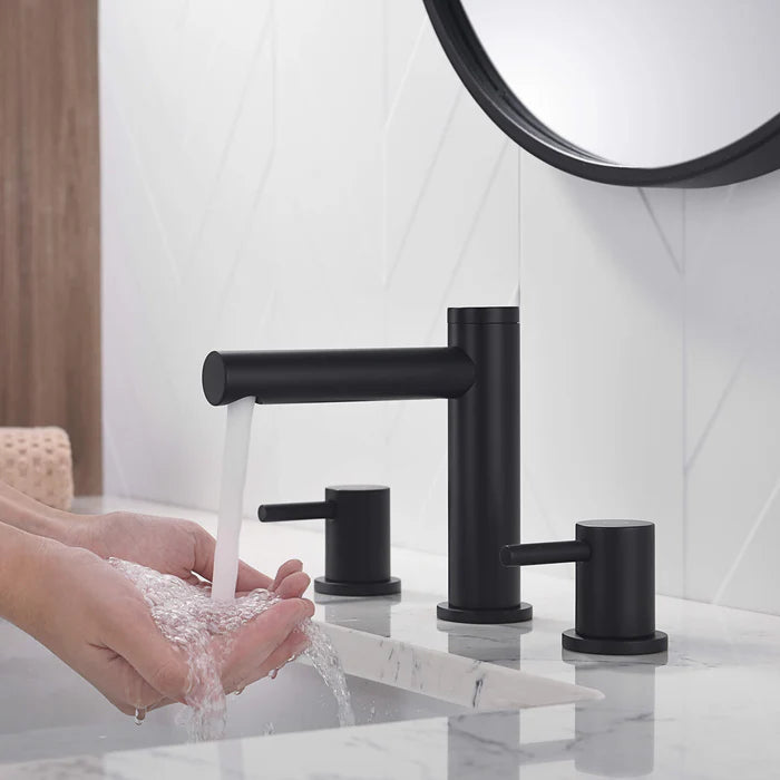 Casa Fixtures - Bathroom Faucet - Halo 8" Widespread Bathroom Sink Faucet with Drain Assembly (CBF-1025)