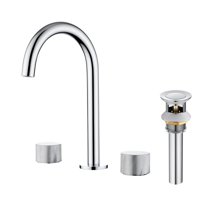 Casa Fixtures - Bathroom Faucet - Verona 8" Widespread Bathroom Sink Faucet with Drain Assembly (CBF-1026)