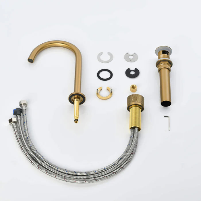 Casa Fixtures - Bathroom Faucet - Verona One Handle Two Holes Bathroom Vanity Sink Faucet with Drain Assembly (CBF-1027)