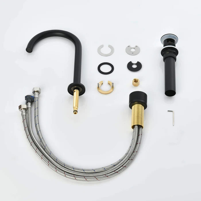 Casa Fixtures - Bathroom Faucet - Verona One Handle Two Holes Bathroom Vanity Sink Faucet with Drain Assembly (CBF-1027)