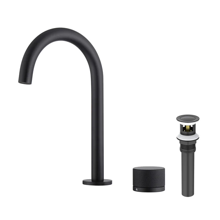 Casa Fixtures - Bathroom Faucet - Verona One Handle Two Holes Bathroom Vanity Sink Faucet with Drain Assembly (CBF-1027)