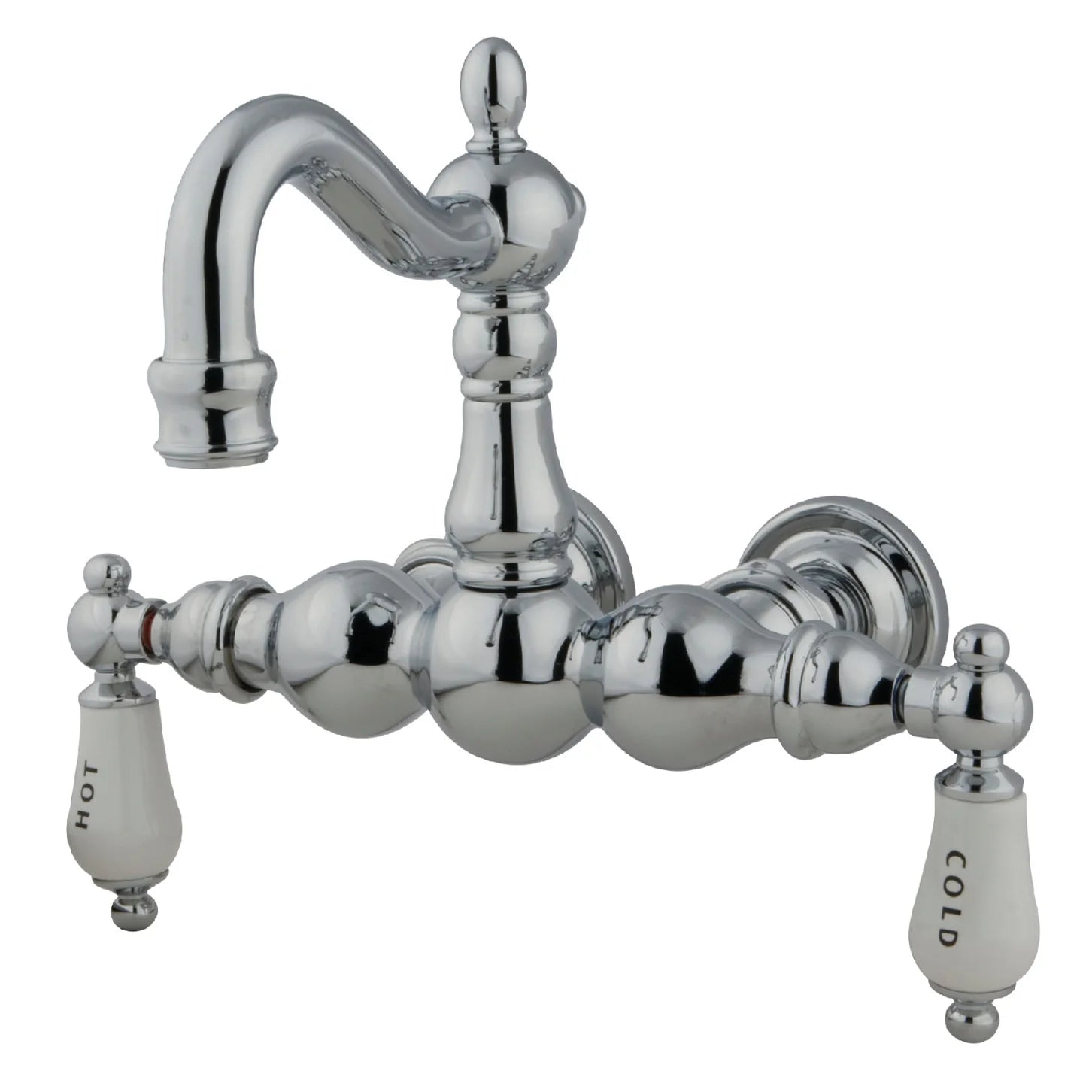 Kingston - Tub Faucets - Vintage CC1003T Two-Handle 2-Hole Tub Wall Mount Clawfoot Tub Faucet