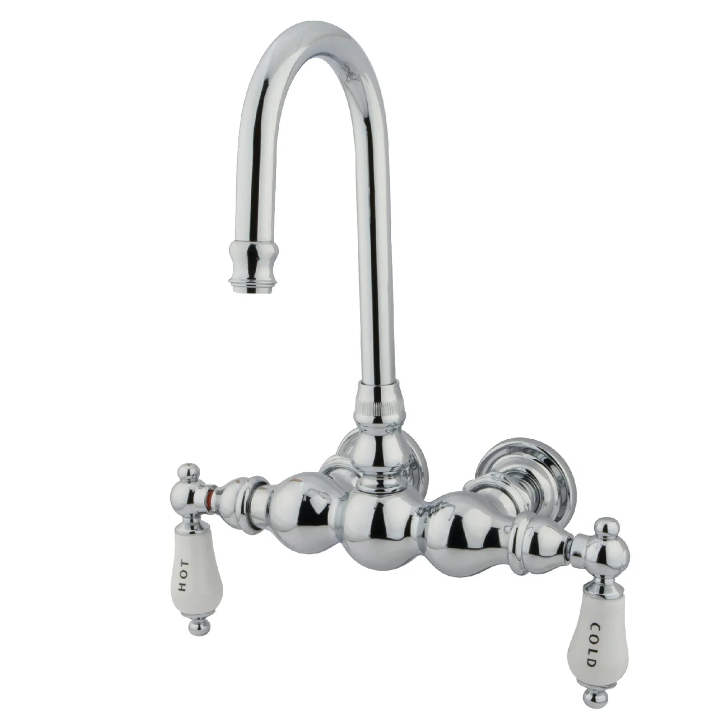 Kingston - Tub Faucets - Vintage CC3T Two-Handle 2-Hole Tub Wall Mount Clawfoot Tub Faucet