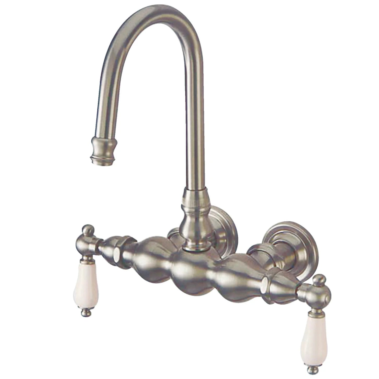 Kingston - Tub Faucets - Vintage CC5T Two-Handle 2-Hole Tub Wall Mount Clawfoot Tub Faucet