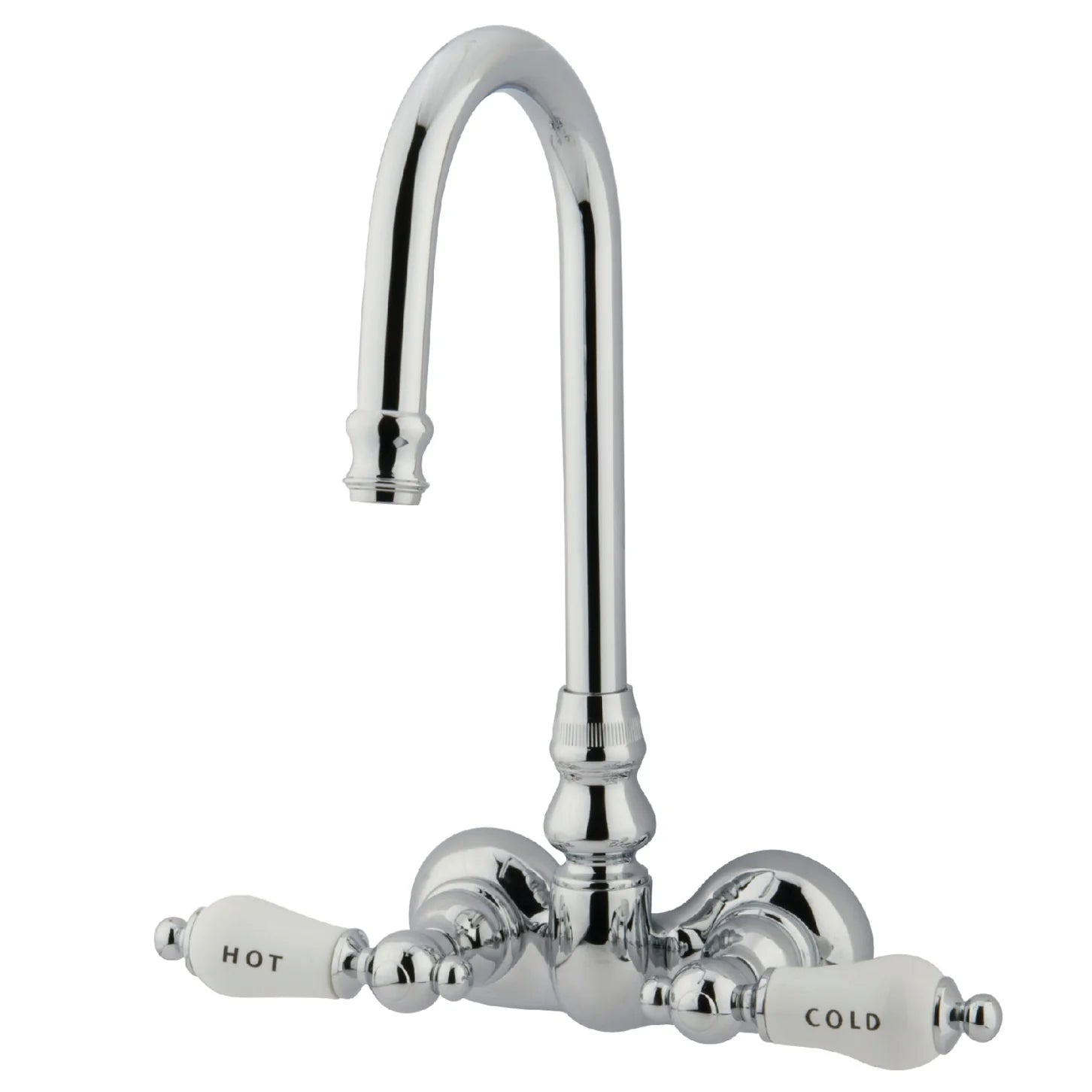 Kingston - Tub Faucets - Vintage CC74T Two-Handle 2-Hole Tub Wall Mount Clawfoot Tub Faucet