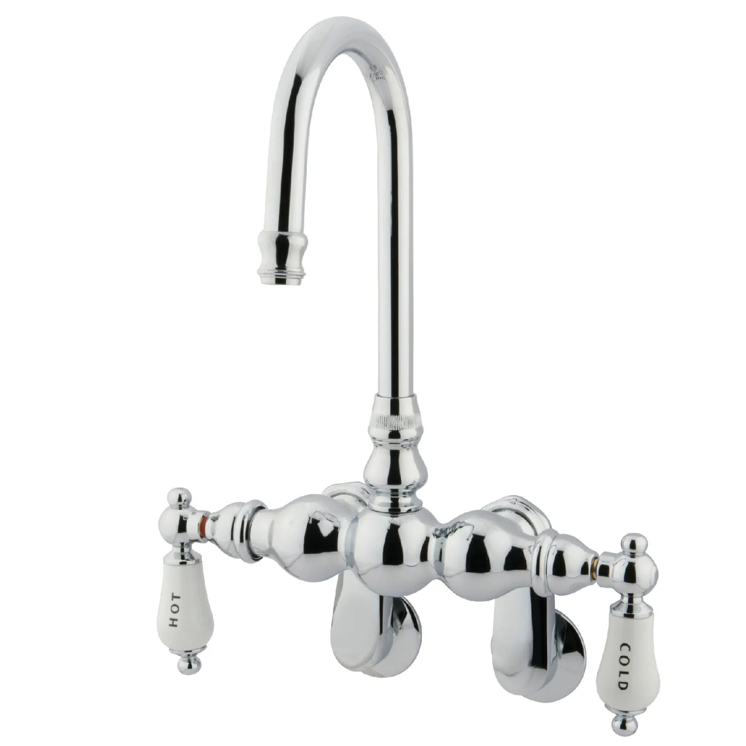 Kingston - Tub Faucets - Vintage CC85T Two-Handle 2-Hole Tub Wall Mount Clawfoot Tub Faucet