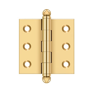 Deltana - Solid Brass Hinges - 2" x 2" Cabinet Hinge (Pairs)