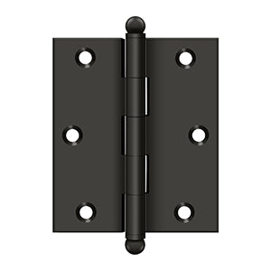 Deltana - Solid Brass Hinges - 3" x 2-1/2" Cabinet Hinge (Pairs)