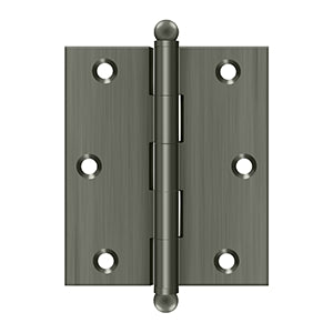 Deltana - Solid Brass Hinges - 3" x 2-1/2" Cabinet Hinge (Pairs)