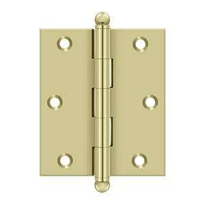 Deltana - Solid Brass Hinges - 3" x 2-1/2" Cabinet Hinge (Pairs)