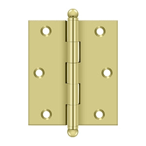 Deltana - Solid Brass Hinges - 3" x 2-1/2" Cabinet Hinge (Pairs)