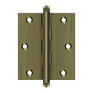 Deltana - Solid Brass Hinges - 3" x 2-1/2" Cabinet Hinge (Pairs)