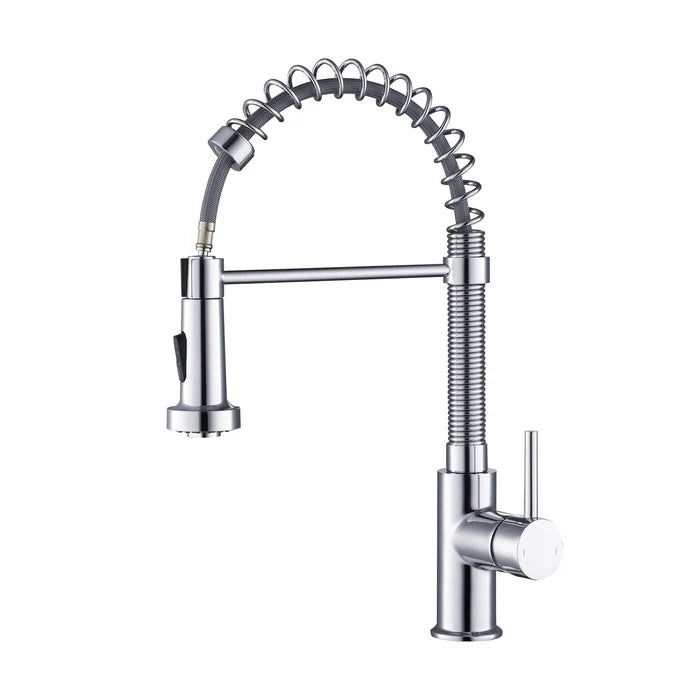 Casa Fixtures - Kitchen Faucet - Genova Commercial Style Single Handle Pull Down Kitchen Sink Faucet (CKF-2003)