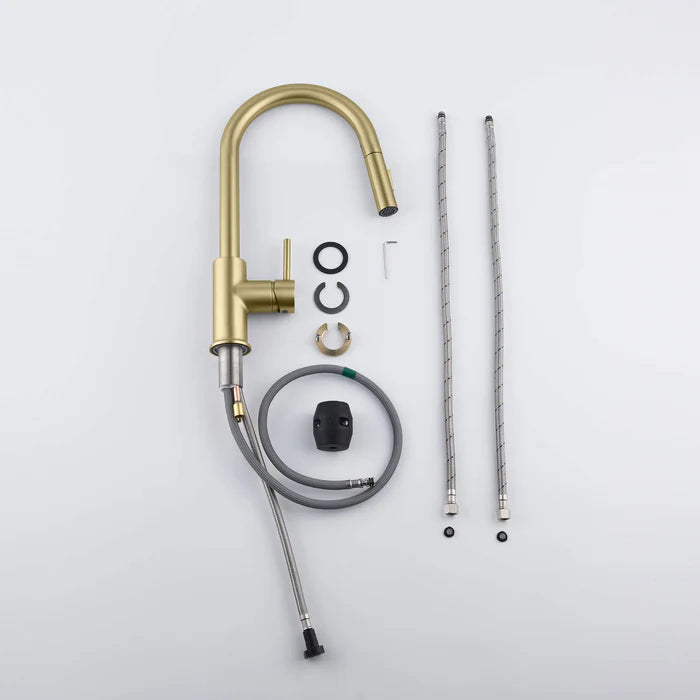 Casa Fixtures - Kitchen Faucet - Halo Single Handle Pull Down Kitchen Faucet (CKF-2013)