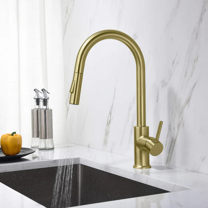 Casa Fixtures - Kitchen Faucet - Halo Single Handle Pull Down Kitchen Faucet (CKF-2013)