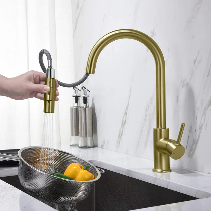 Casa Fixtures - Kitchen Faucet - Halo Single Handle Pull Down Kitchen Faucet (CKF-2013)